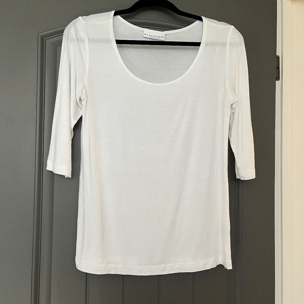 BRYN WALKER VIBRANT WHITE TUNIC TOP